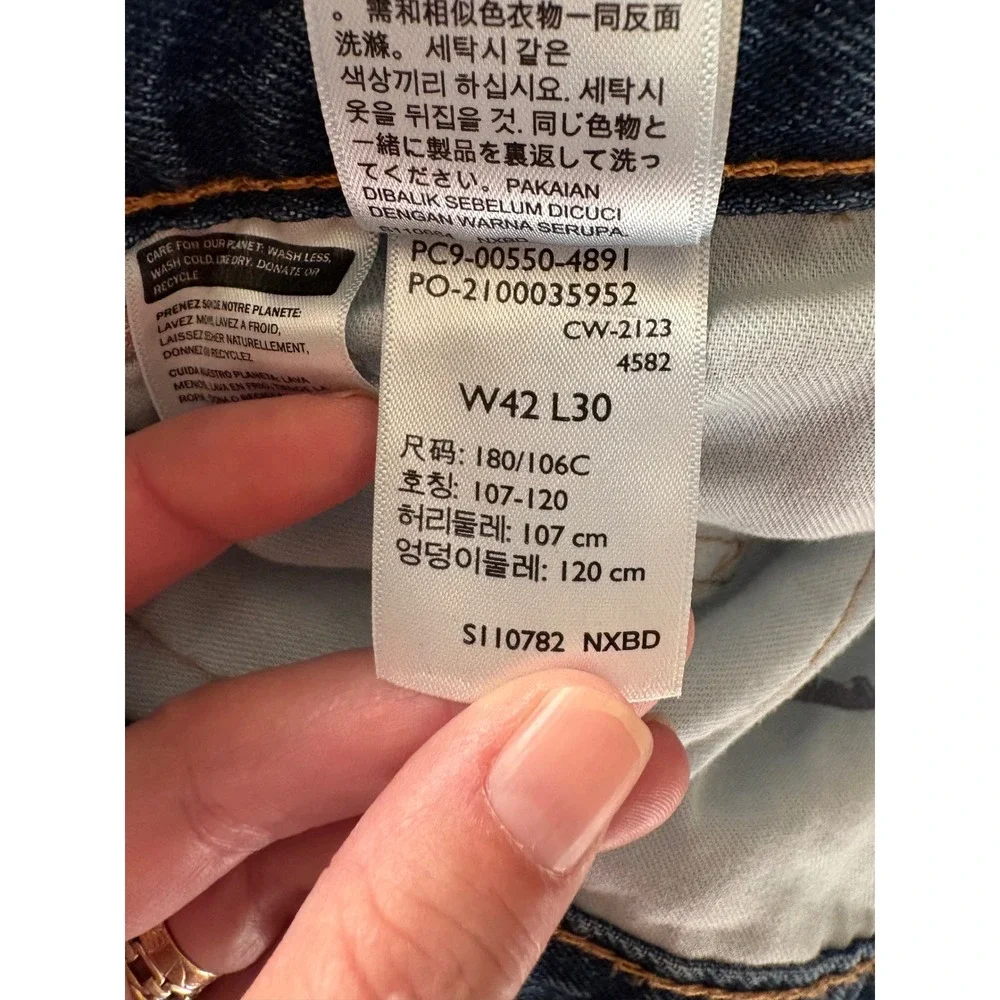 Levi's 550 Relaxed Non-Stretch Jeans Medium Stone Wash Style 00550-4891 -‎ 42x30